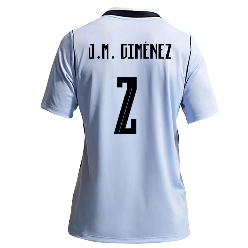 Danxen Dětské Uruguay José María Giménez #2 Nebeská Modrá Bílá Domů Hráčské Dresy 26-28 Dres