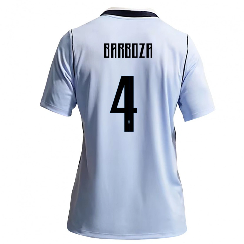 Danxen Dětské Uruguay Brian Barboza #4 Nebeská Modrá Bílá Domů Hráčské Dresy 26-28 Dres