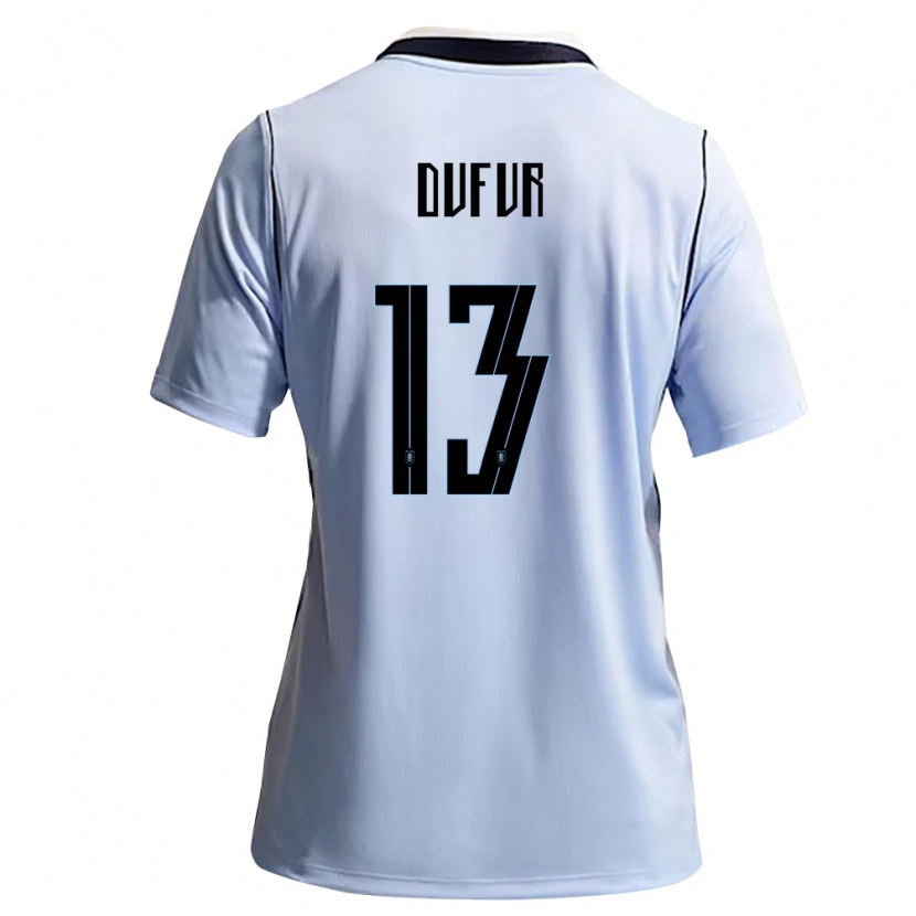 Danxen Dětské Uruguay Lautaro Dufur #13 Nebeská Modrá Bílá Domů Hráčské Dresy 26-28 Dres