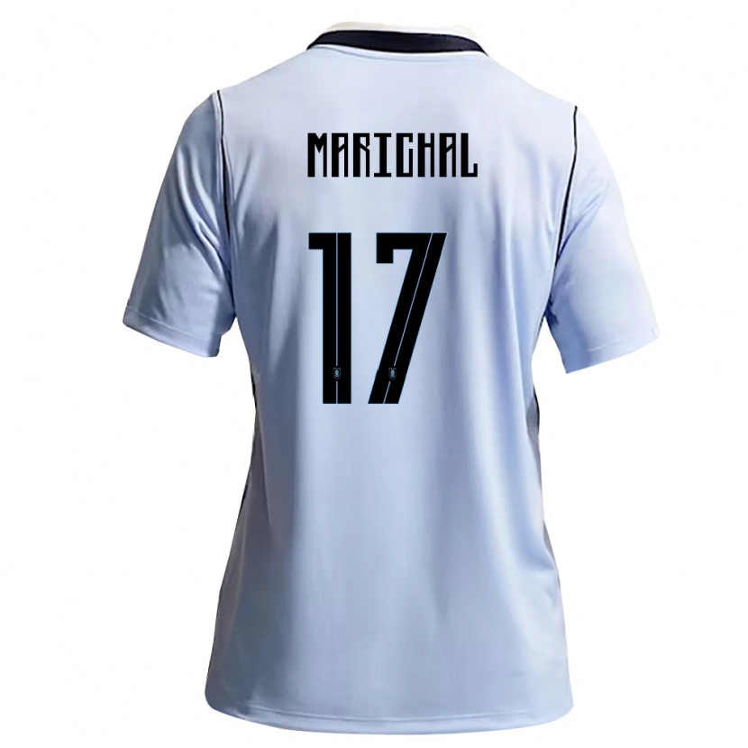 Danxen Dětské Uruguay Mauro Marichal #17 Nebeská Modrá Bílá Domů Hráčské Dresy 26-28 Dres