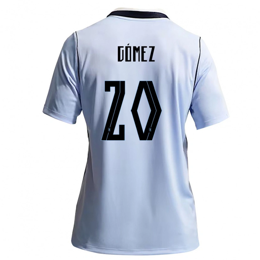 Danxen Dětské Uruguay Luciana Gomez #20 Nebeská Modrá Bílá Domů Hráčské Dresy 26-28 Dres