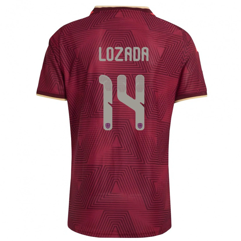 Danxen Dětské Venezuela Leonardo Lozada #14 Vínová Zlatá Žlutá Domů Hráčské Dresy 26-28 Dres