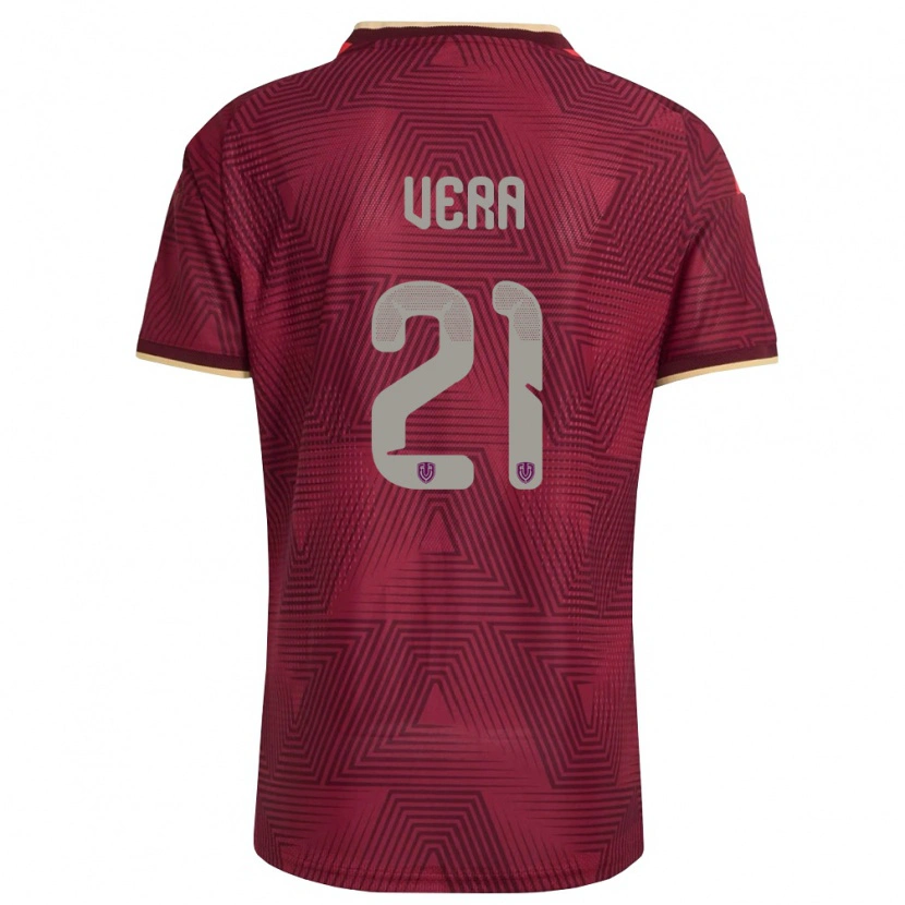 Danxen Dětské Venezuela Andry Vera #21 Vínová Zlatá Žlutá Domů Hráčské Dresy 26-28 Dres