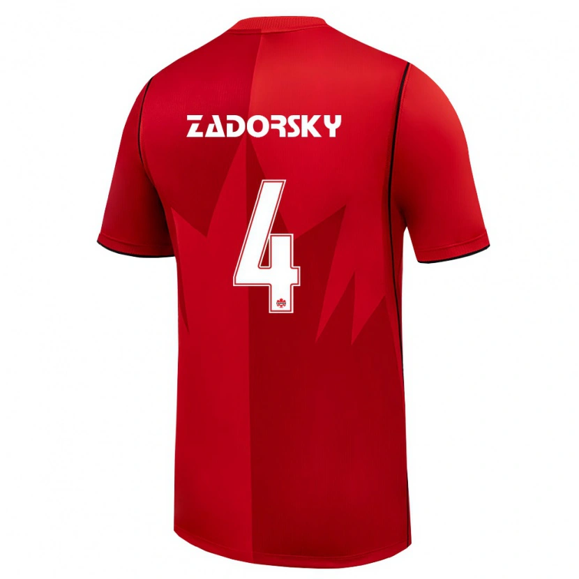 Danxen Dětské Kanada Shelina Zadorsky #4 Červená Bílá Domů Hráčské Dresy 26-28 Dres