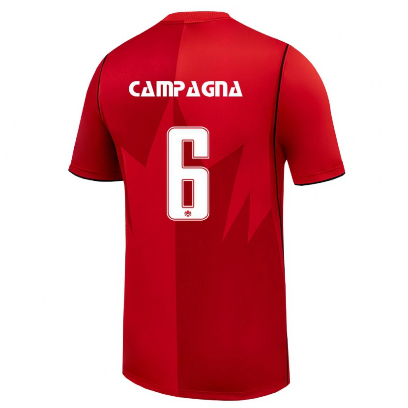 Danxen Dětské Kanada Matteo Campagna #6 Červená Bílá Domů Hráčské Dresy 26-28 Dres