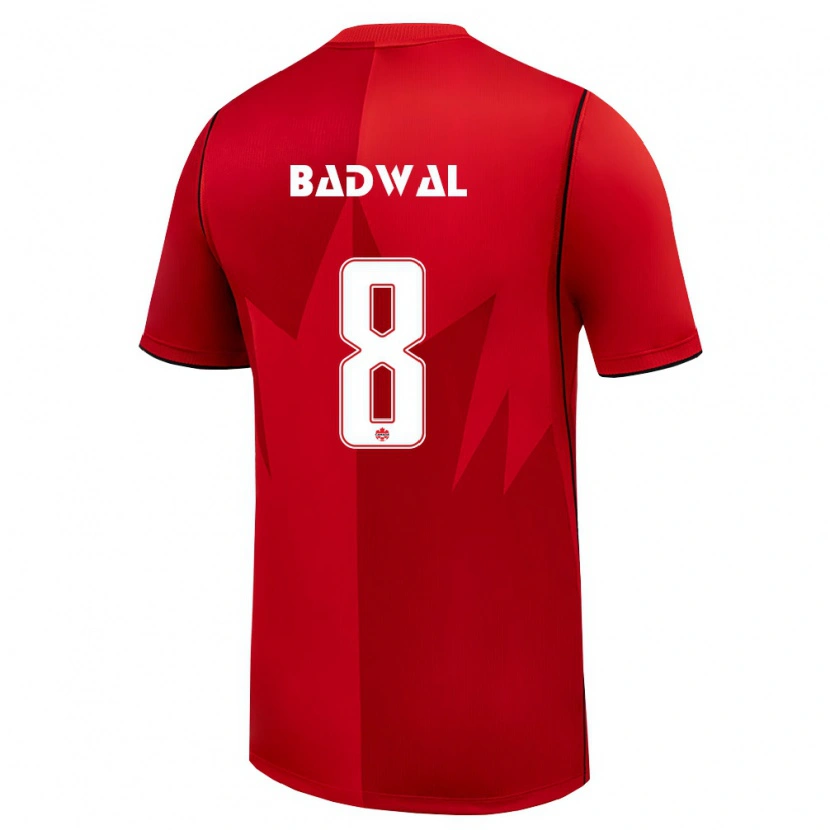 Danxen Dětské Kanada Jeevan Badwal #8 Červená Bílá Domů Hráčské Dresy 26-28 Dres