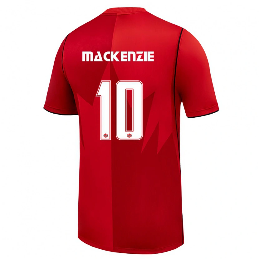 Danxen Dětské Kanada Liam Mackenzie #10 Červená Bílá Domů Hráčské Dresy 26-28 Dres