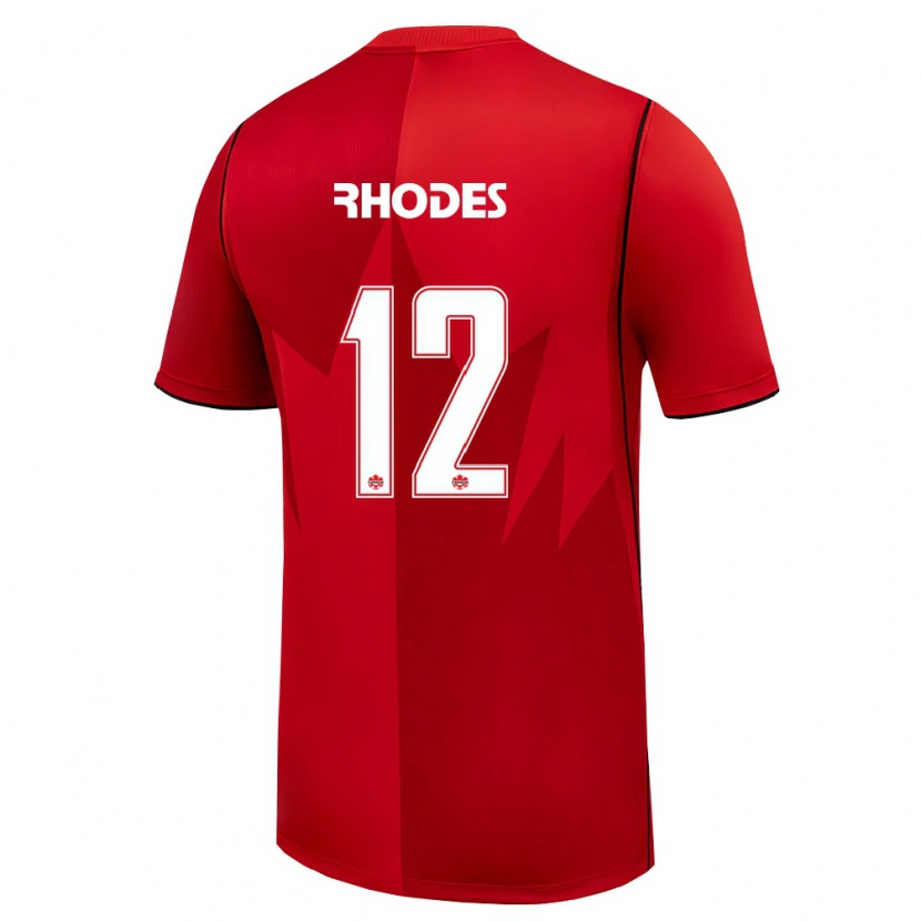 Danxen Dětské Kanada James Rhodes #12 Červená Bílá Domů Hráčské Dresy 26-28 Dres