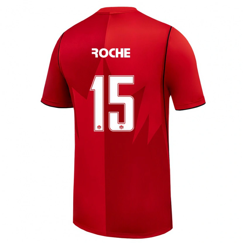 Danxen Dětské Kanada Elijah Roche #15 Červená Bílá Domů Hráčské Dresy 26-28 Dres