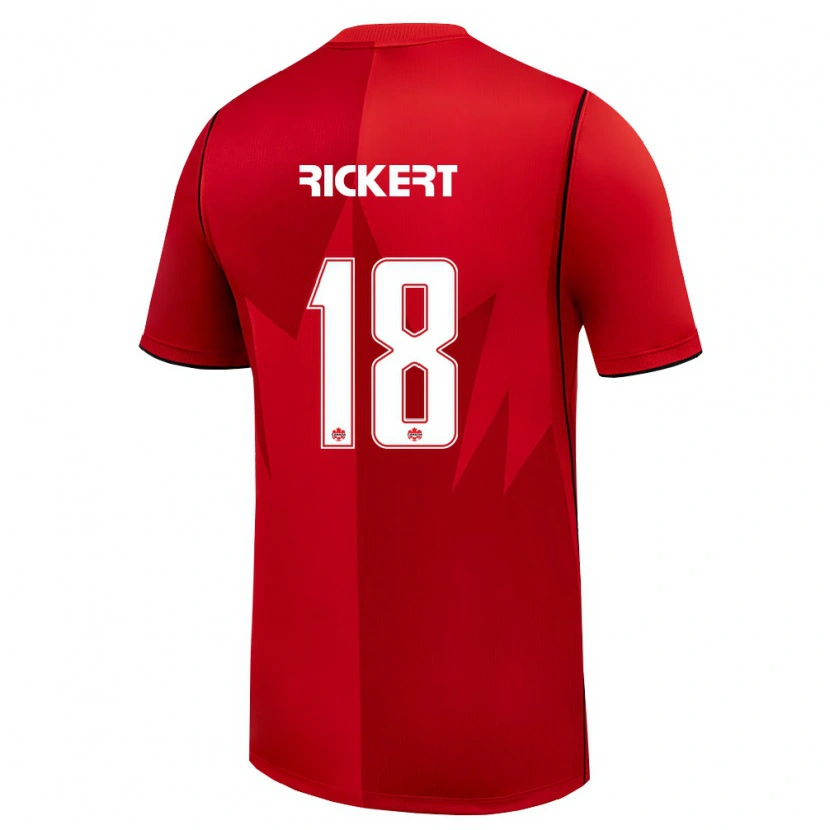 Danxen Dětské Kanada Connor Rickert #18 Červená Bílá Domů Hráčské Dresy 26-28 Dres