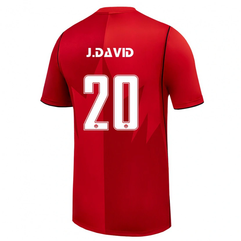 Danxen Dětské Kanada Jonathan David #20 Červená Bílá Domů Hráčské Dresy 26-28 Dres