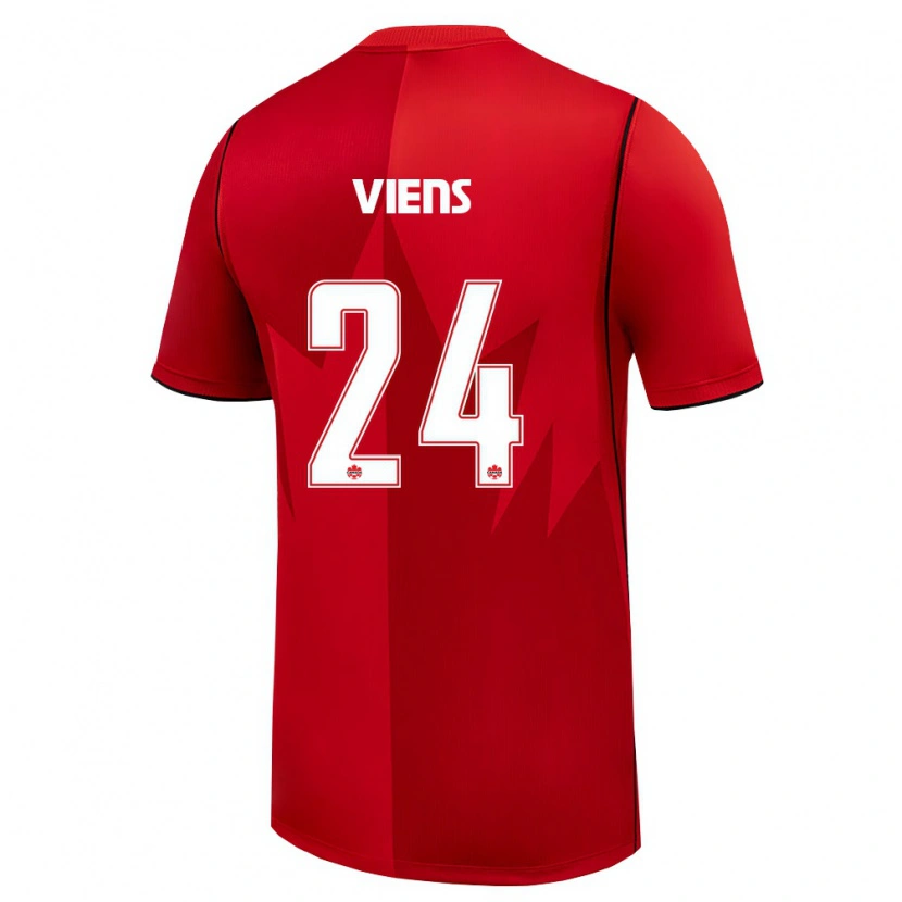 Danxen Dětské Kanada Evelyne Viens #24 Červená Bílá Domů Hráčské Dresy 26-28 Dres