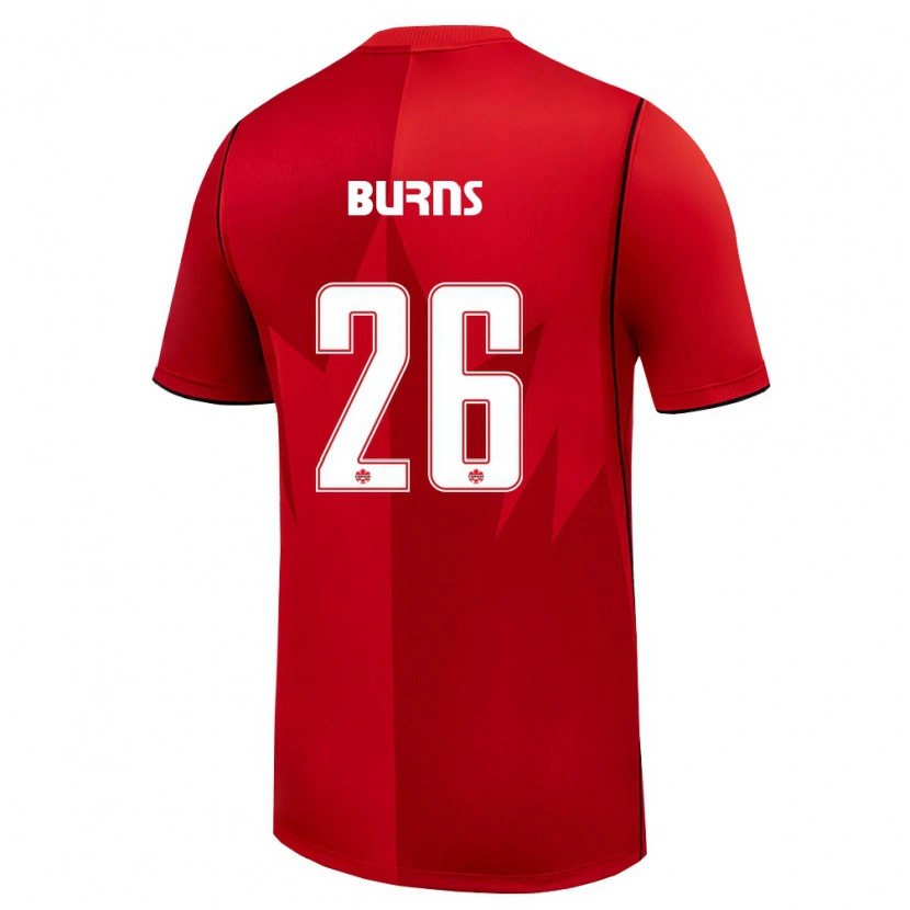 Danxen Dětské Kanada Zoe Burns #26 Červená Bílá Domů Hráčské Dresy 26-28 Dres