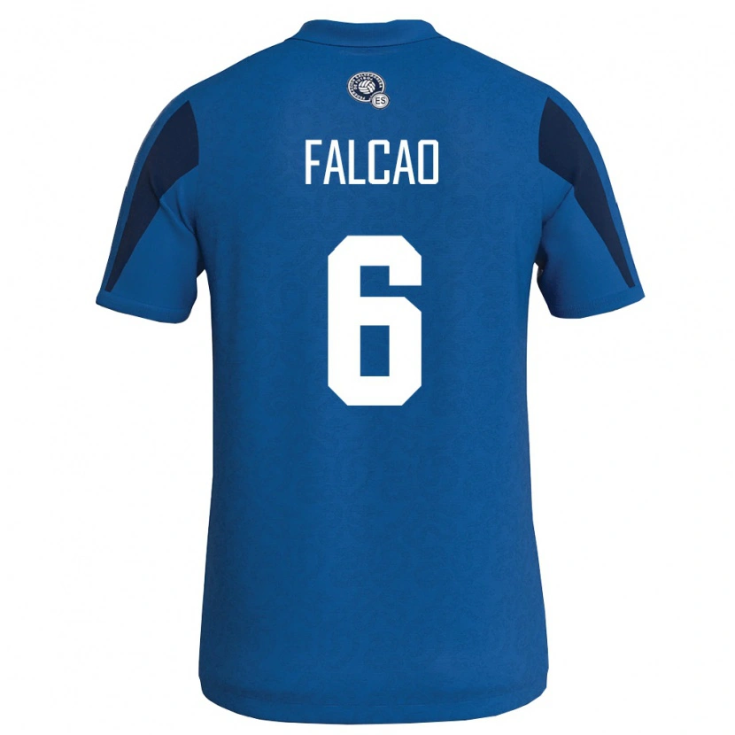 Danxen Dětské Salvador Kiano Falcao #6 Modrá Námořnická Domů Hráčské Dresy 26-28 Dres