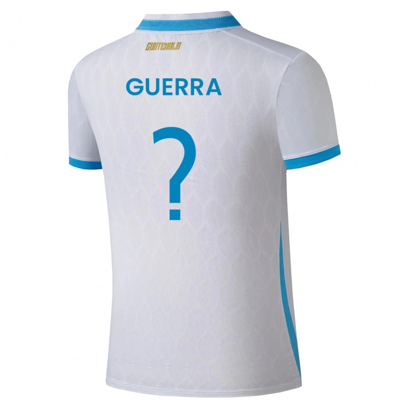 Danxen Dětské Guatemala Decarlo Guerra #0 Bílá Nebeská Modrá Zlatá Domů Hráčské Dresy 26-28 Dres