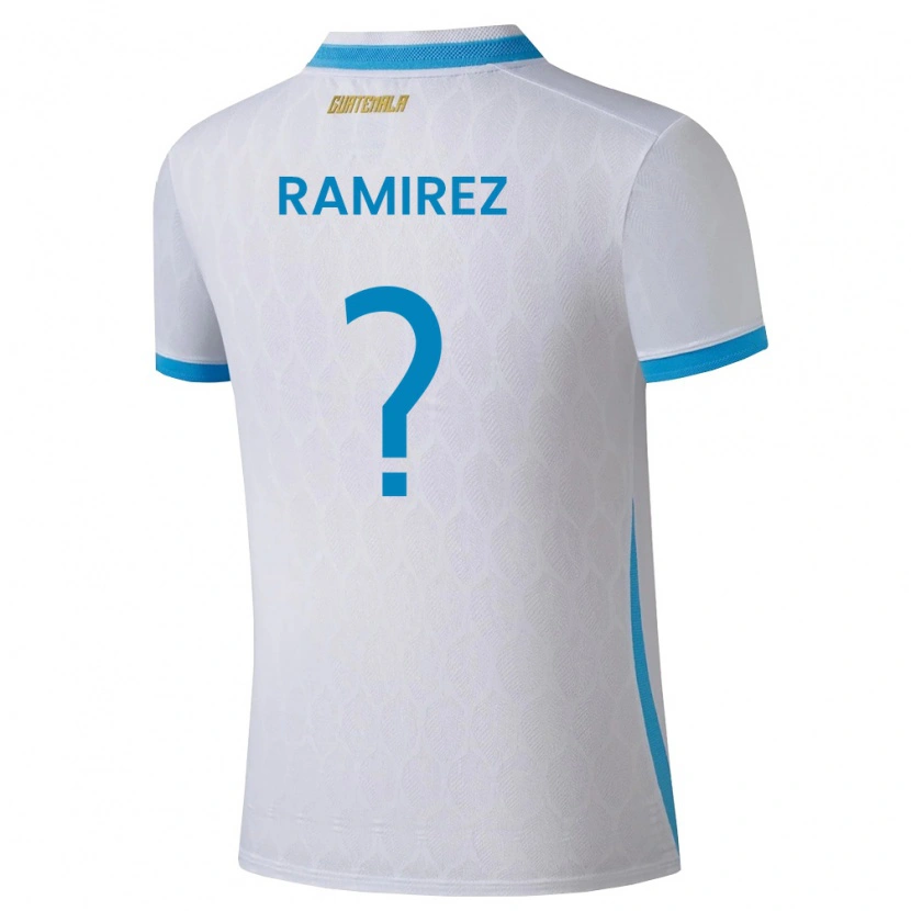 Danxen Dětské Guatemala Nelson Ramirez #0 Bílá Nebeská Modrá Zlatá Domů Hráčské Dresy 26-28 Dres