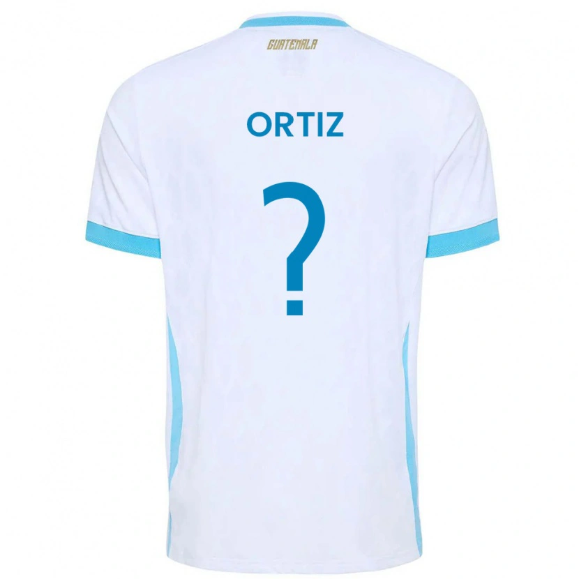 Danxen Dětské Guatemala Jenifer Ortiz #0 Bílá Nebeská Modrá Zlatá Domů Hráčské Dresy 26-28 Dres