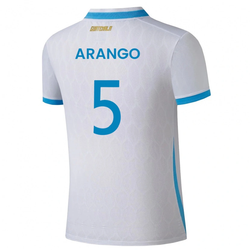 Danxen Dětské Guatemala Marcos Arango #5 Bílá Nebeská Modrá Zlatá Domů Hráčské Dresy 26-28 Dres