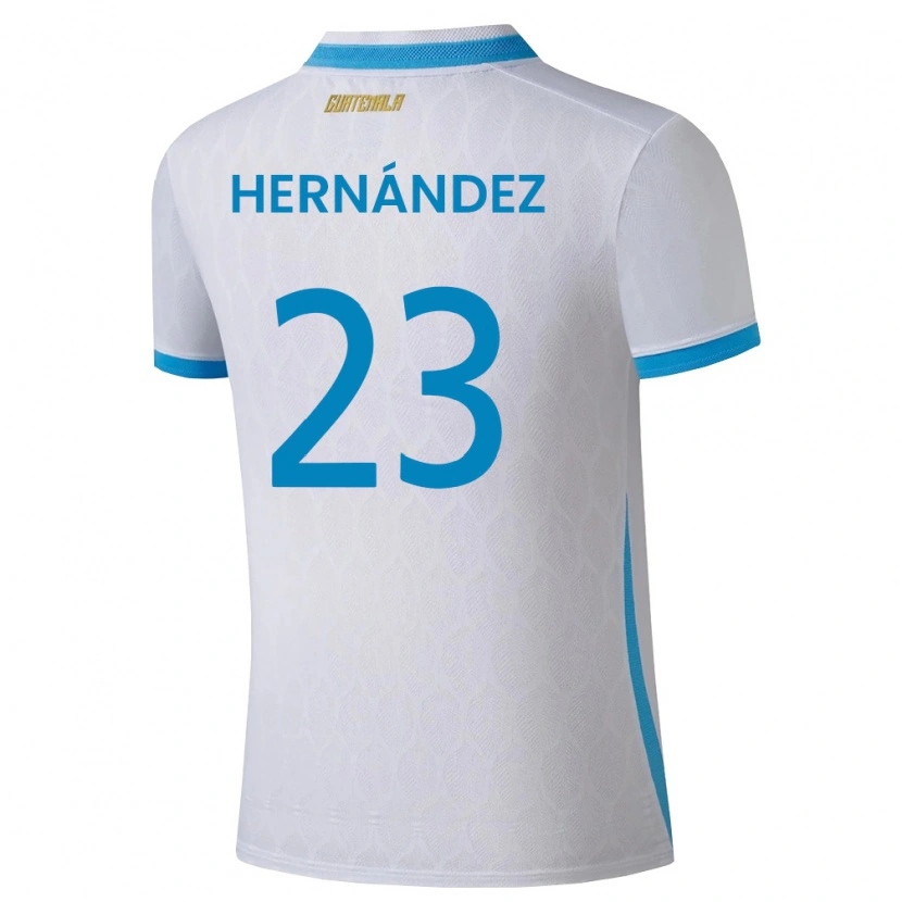 Danxen Dětské Guatemala Marcelo Hernández #23 Bílá Nebeská Modrá Zlatá Domů Hráčské Dresy 26-28 Dres