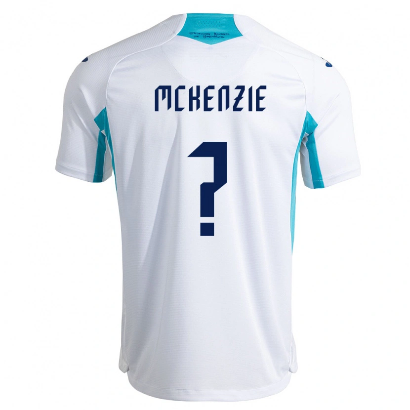 Danxen Dětské Honduras Allyson Mckenzie #0 Bílá Modrá Nebeská Modrá Domů Hráčské Dresy 26-28 Dres