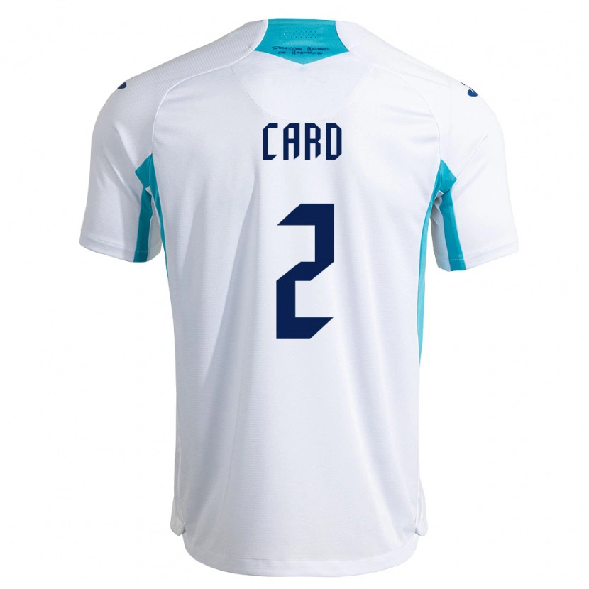 Danxen Dětské Honduras Samuel Card #2 Bílá Modrá Nebeská Modrá Domů Hráčské Dresy 26-28 Dres