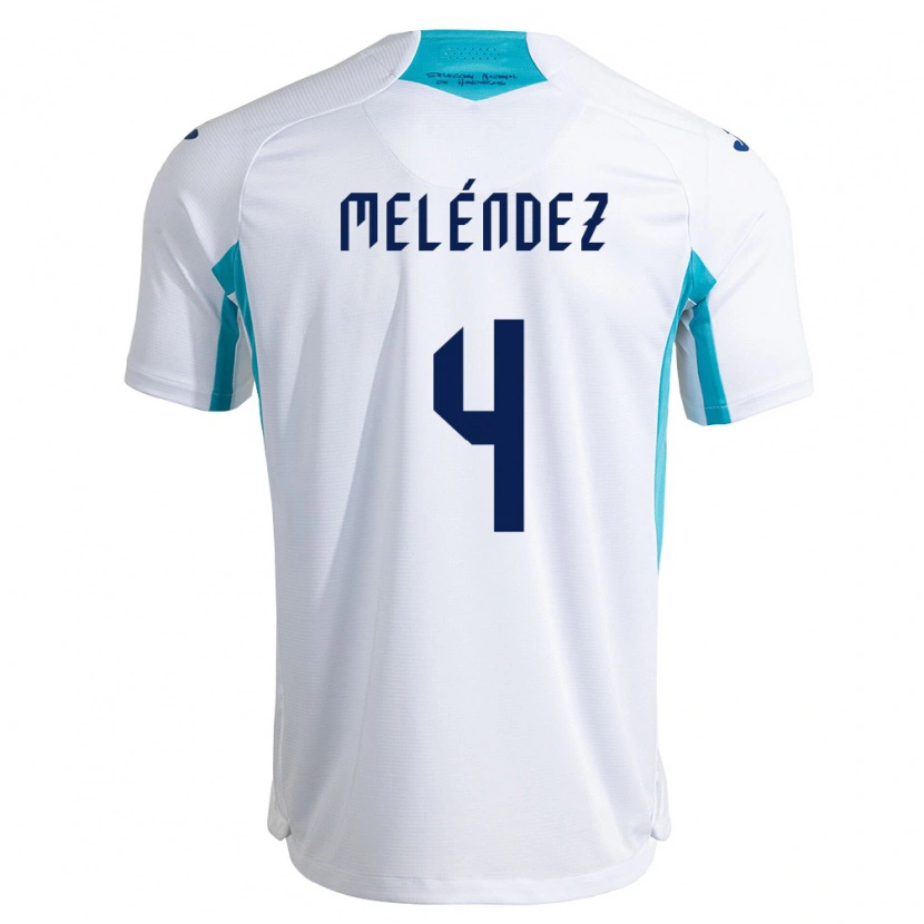 Danxen Dětské Honduras Carlos Meléndez #4 Bílá Modrá Nebeská Modrá Domů Hráčské Dresy 26-28 Dres