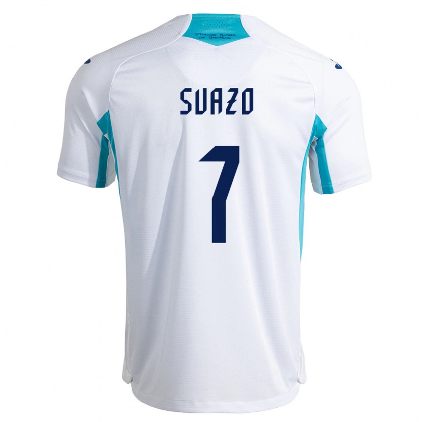 Danxen Dětské Honduras Luis Suazo #7 Bílá Modrá Nebeská Modrá Domů Hráčské Dresy 26-28 Dres