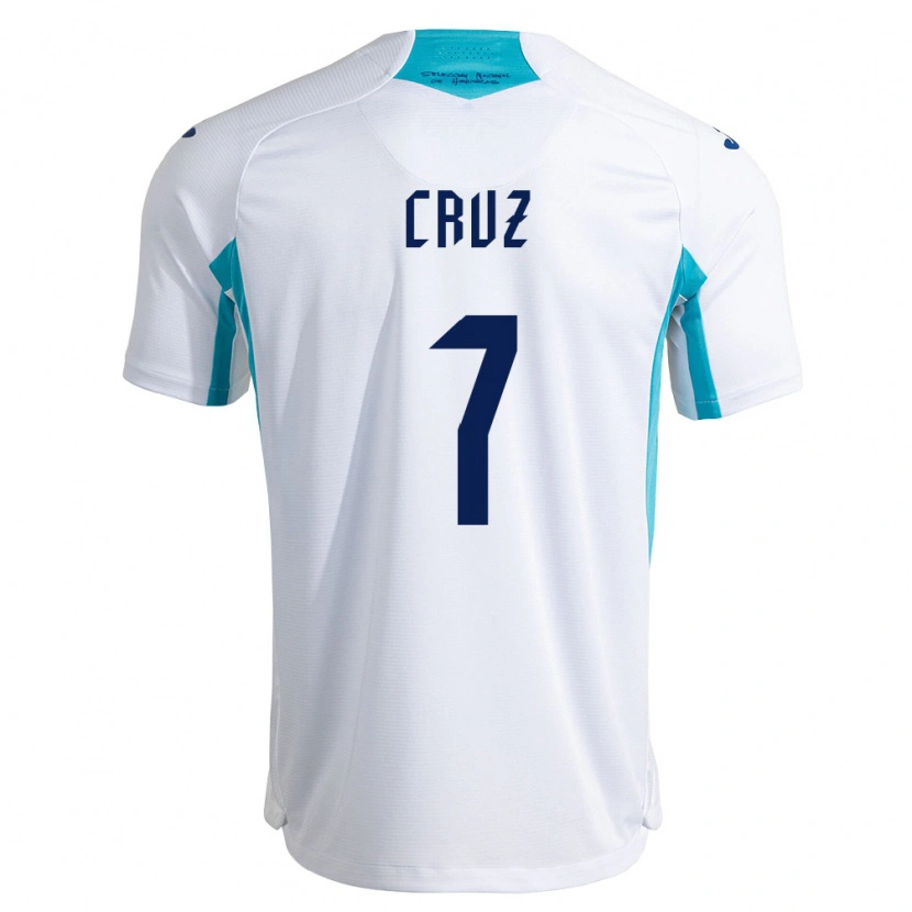 Danxen Dětské Honduras Nixon Cruz #7 Bílá Modrá Nebeská Modrá Domů Hráčské Dresy 26-28 Dres