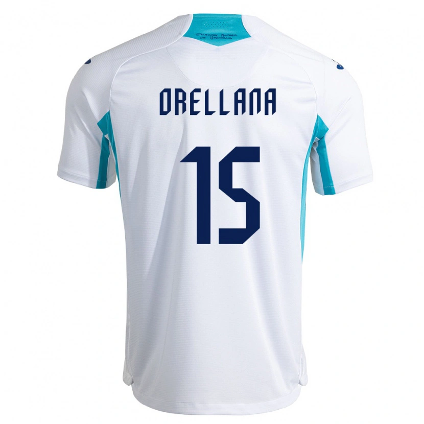 Danxen Dětské Honduras Jeremy Orellana #15 Bílá Modrá Nebeská Modrá Domů Hráčské Dresy 26-28 Dres