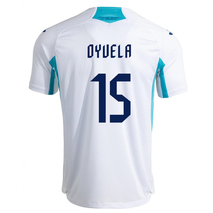 Danxen Dětské Honduras Adonay Oyuela #15 Bílá Modrá Nebeská Modrá Domů Hráčské Dresy 26-28 Dres