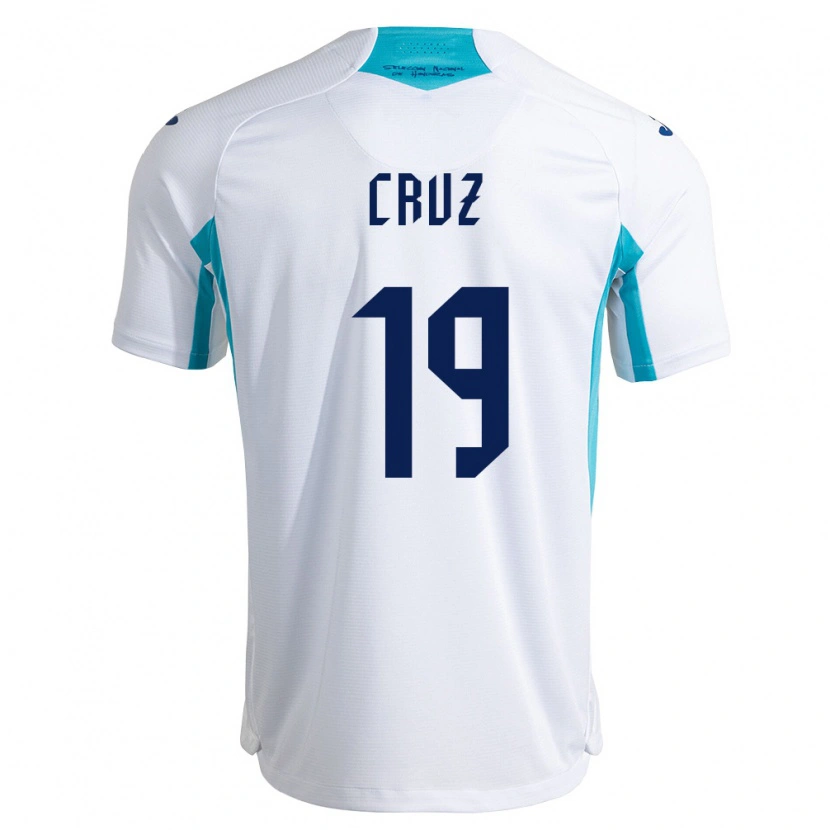 Danxen Dětské Honduras Russel Cruz #19 Bílá Modrá Nebeská Modrá Domů Hráčské Dresy 26-28 Dres