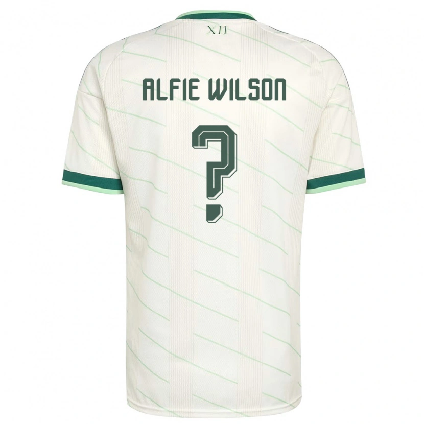 Danxen Dětské Severní Irsko Alfie Wilson #0 Bílá Zelená Daleko Hráčské Dresy 26-28 Dres