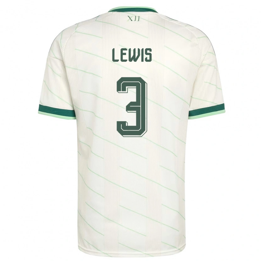 Danxen Dětské Severní Irsko Jamal Lewis #3 Bílá Zelená Daleko Hráčské Dresy 26-28 Dres