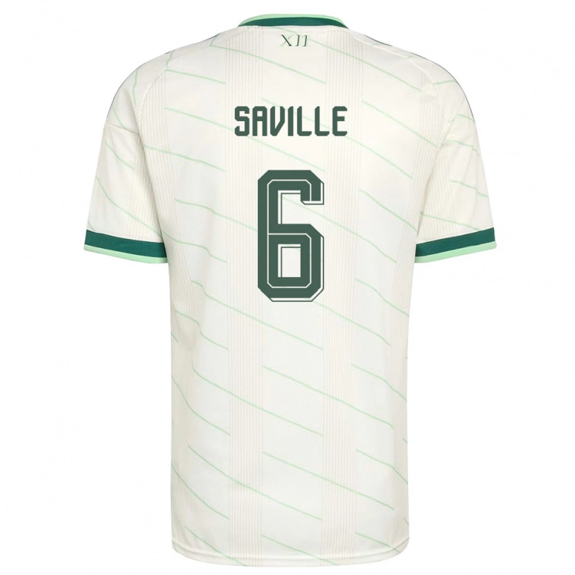 Danxen Dětské Severní Irsko George Saville #6 Bílá Zelená Daleko Hráčské Dresy 26-28 Dres