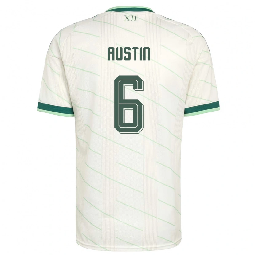 Danxen Dětské Severní Irsko Cormac Austin #6 Bílá Zelená Daleko Hráčské Dresy 26-28 Dres