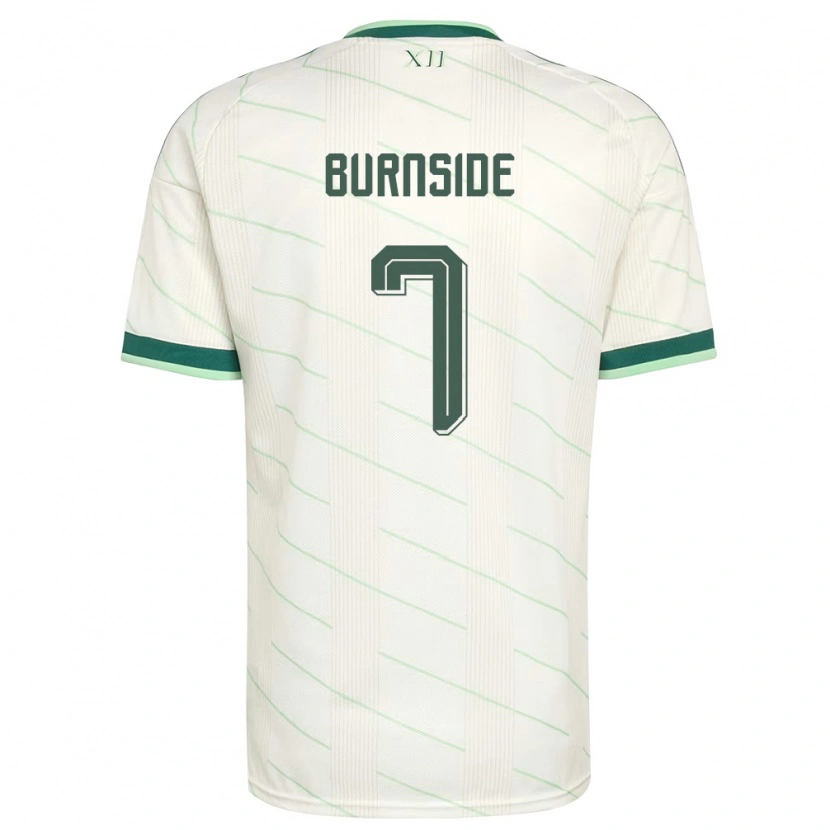 Danxen Dětské Severní Irsko Callum Burnside #7 Bílá Zelená Daleko Hráčské Dresy 26-28 Dres