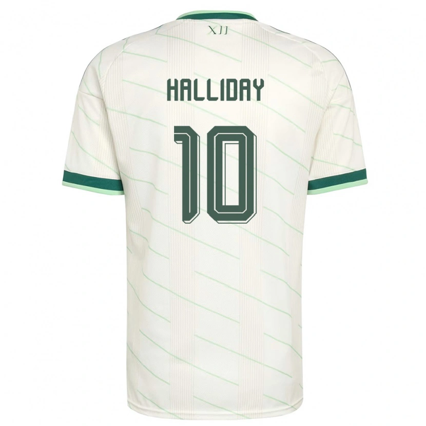 Danxen Dětské Severní Irsko Keri Halliday #10 Bílá Zelená Daleko Hráčské Dresy 26-28 Dres