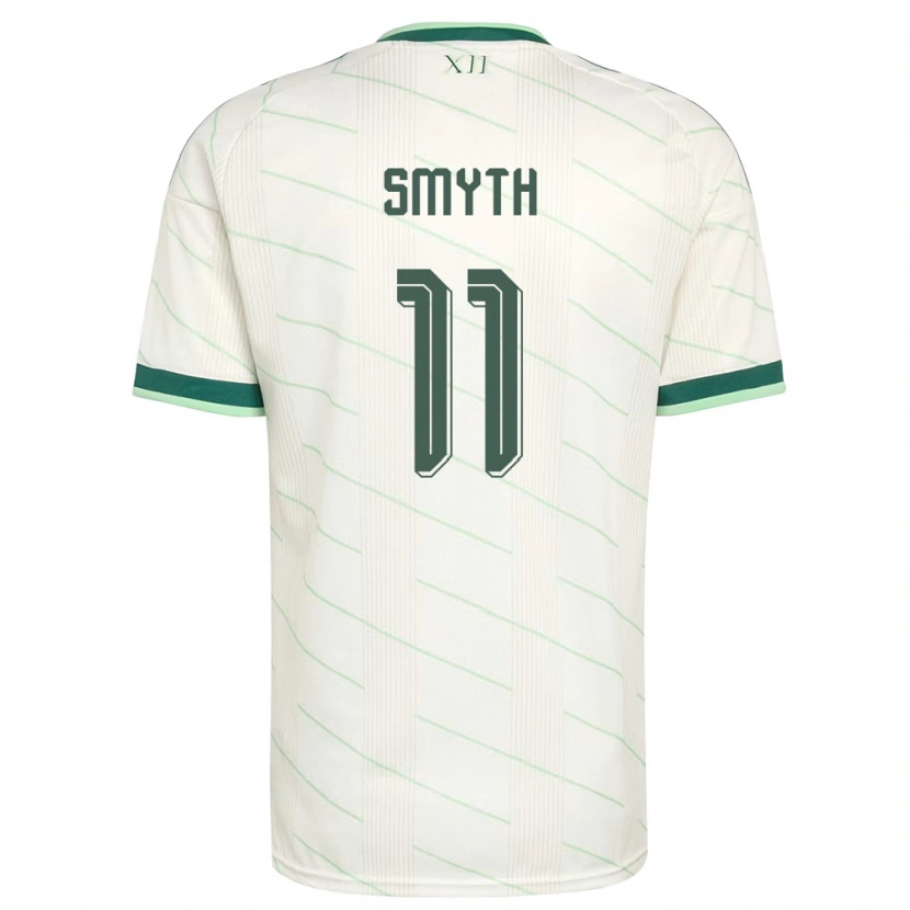 Danxen Dětské Severní Irsko Paul Smyth #11 Bílá Zelená Daleko Hráčské Dresy 26-28 Dres