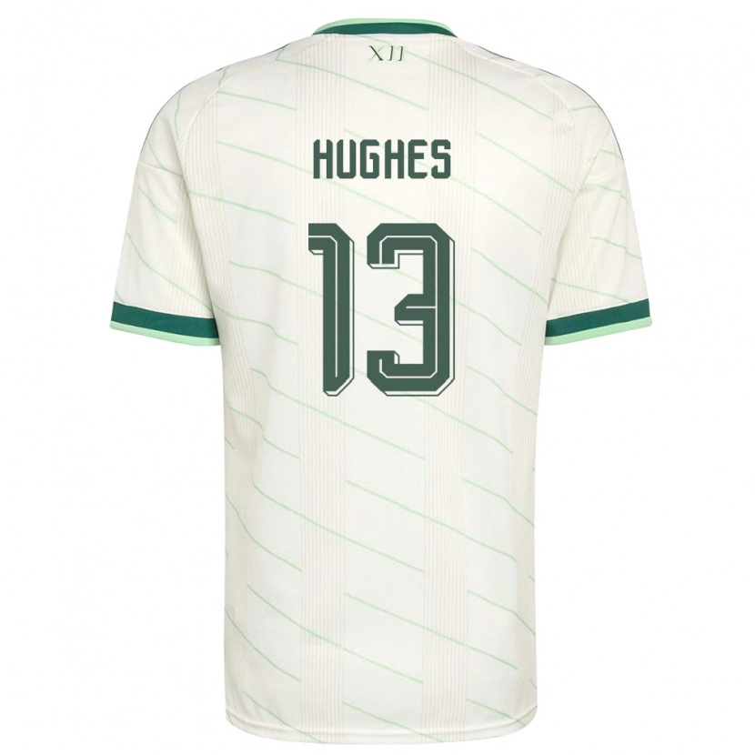 Danxen Dětské Severní Irsko Isaac Hughes #13 Bílá Zelená Daleko Hráčské Dresy 26-28 Dres