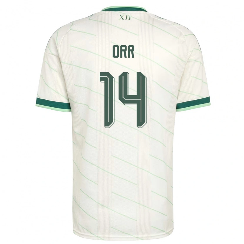 Danxen Dětské Severní Irsko Matthew Orr #14 Bílá Zelená Daleko Hráčské Dresy 26-28 Dres