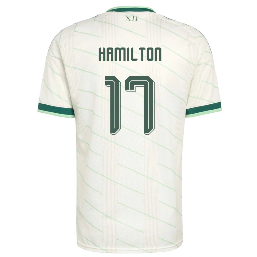 Danxen Dětské Severní Irsko Caragh Hamilton #17 Bílá Zelená Daleko Hráčské Dresy 26-28 Dres