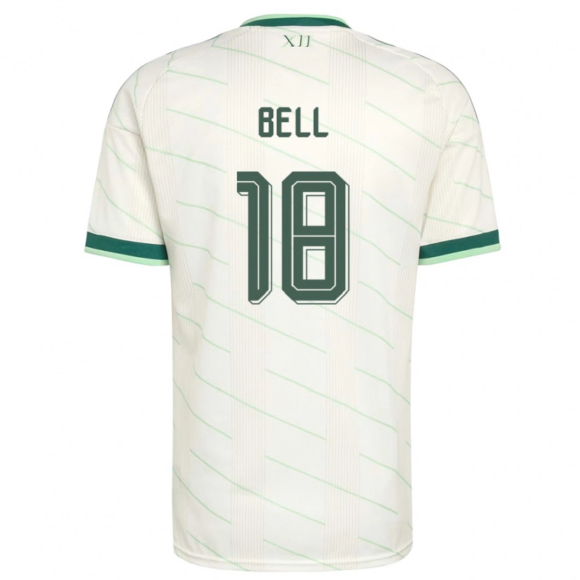 Danxen Dětské Severní Irsko Megan Bell #18 Bílá Zelená Daleko Hráčské Dresy 26-28 Dres