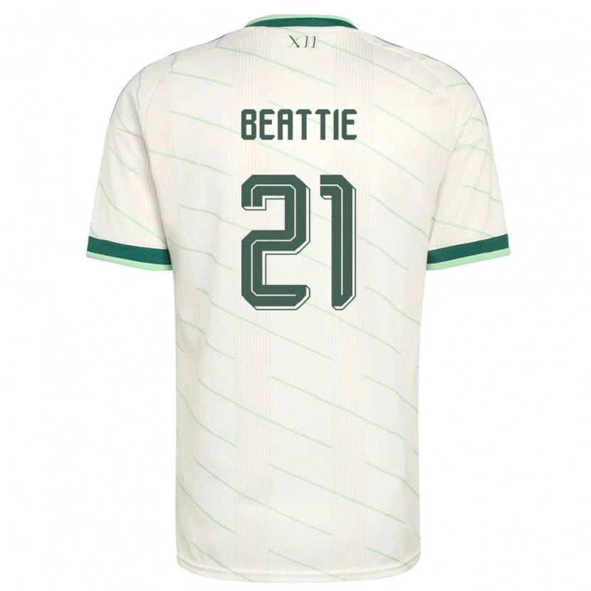 Danxen Dětské Severní Irsko Kerry Beattie #21 Bílá Zelená Daleko Hráčské Dresy 26-28 Dres