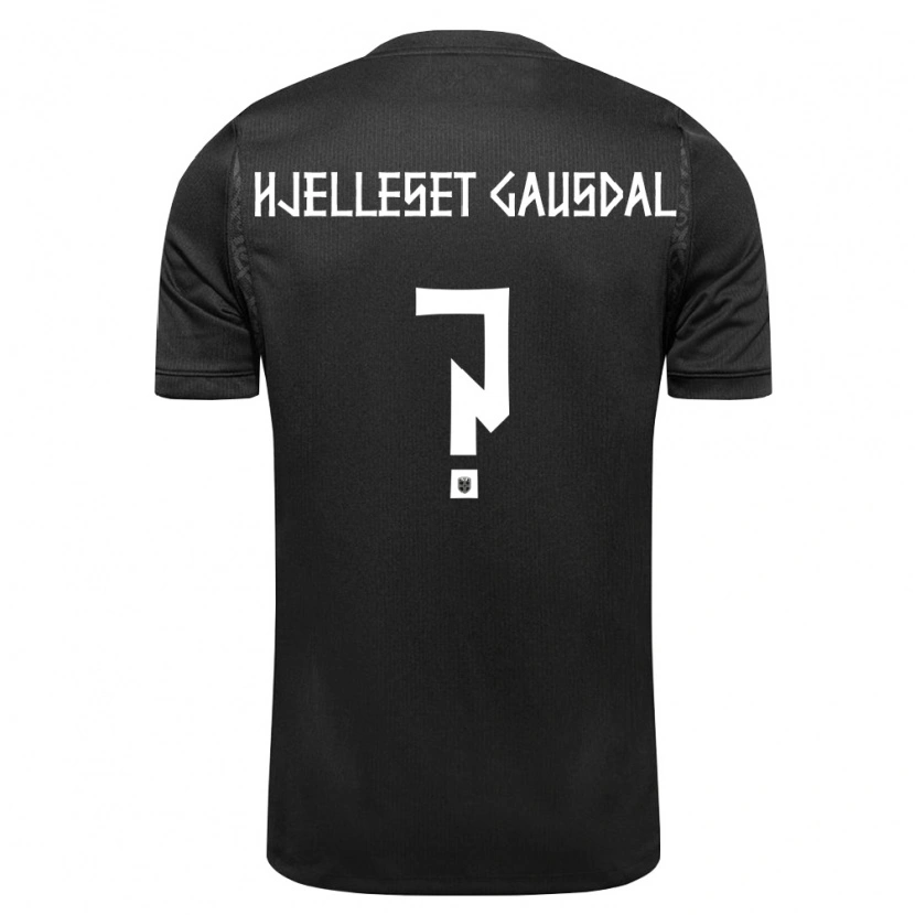 Danxen Dětské Norsko Lukas Hjelleset Gausdal #0 Černá Daleko Hráčské Dresy 26-28 Dres