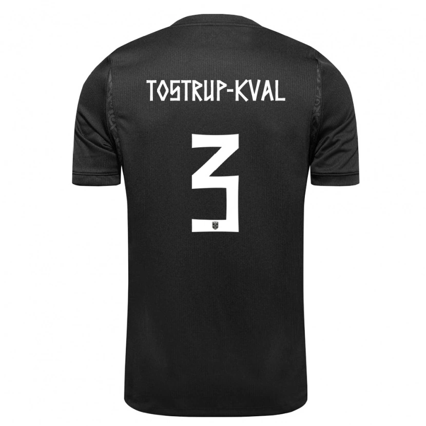 Danxen Dětské Norsko Isac Tostrup-Kval #3 Černá Daleko Hráčské Dresy 26-28 Dres
