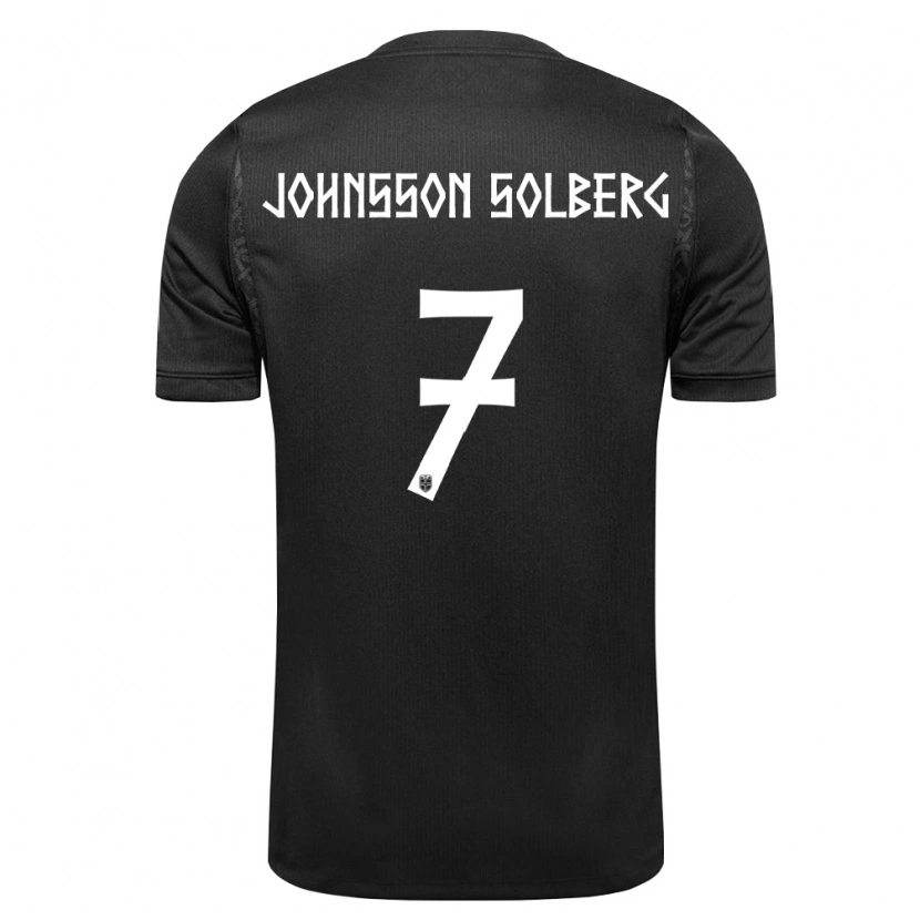 Danxen Dětské Norsko Jesper Johnsson Solberg #7 Černá Daleko Hráčské Dresy 26-28 Dres