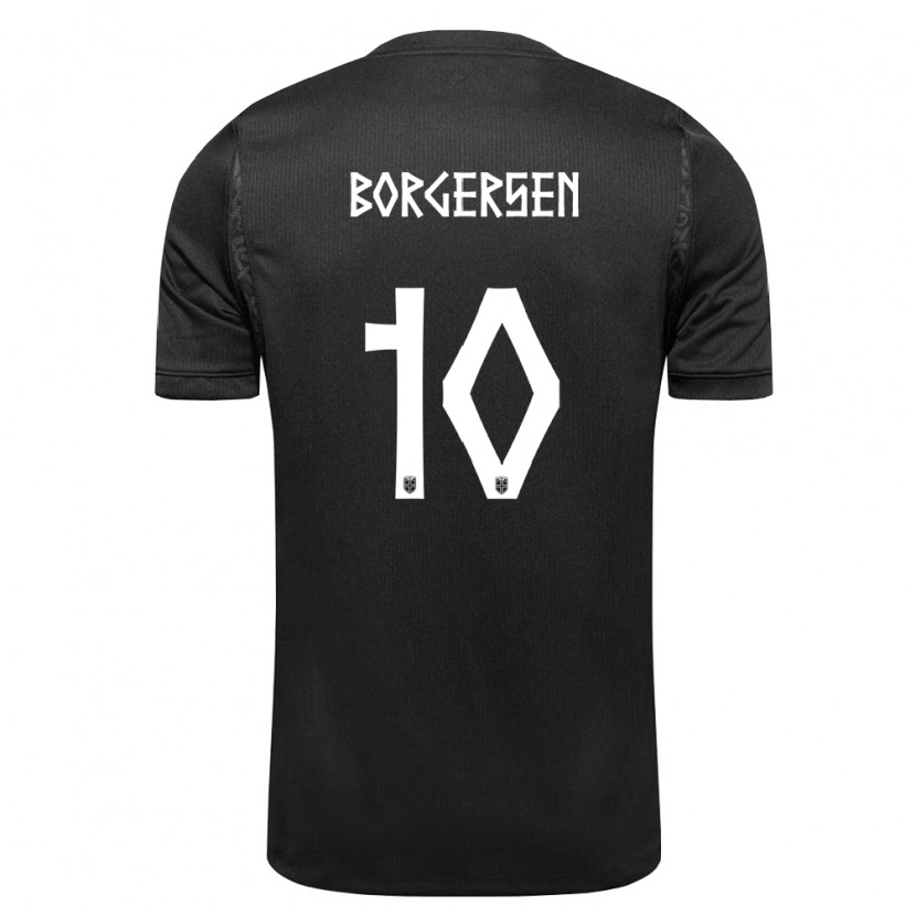 Danxen Dětské Norsko Aleksander Borgersen #10 Černá Daleko Hráčské Dresy 26-28 Dres