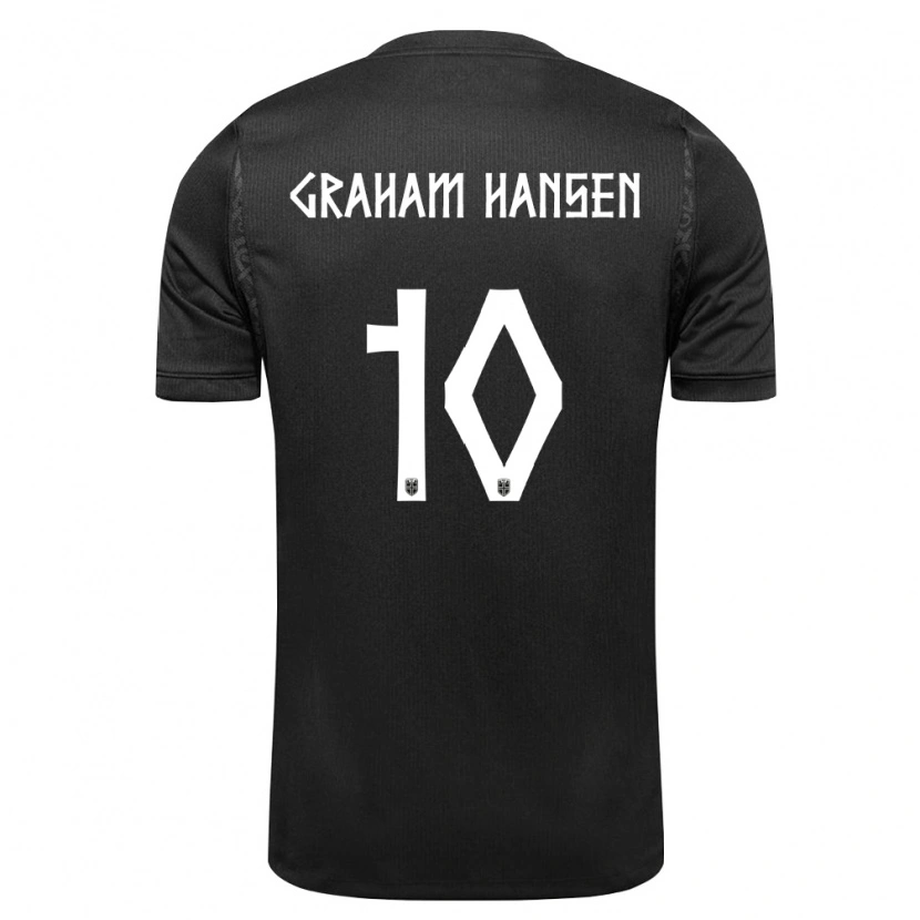Danxen Dětské Norsko Caroline Graham Hansen #10 Černá Daleko Hráčské Dresy 26-28 Dres