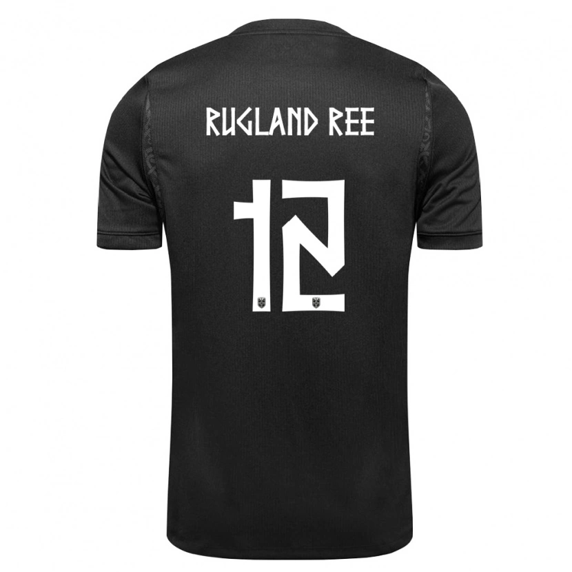 Danxen Dětské Norsko Magnus Rugland Ree #12 Černá Daleko Hráčské Dresy 26-28 Dres