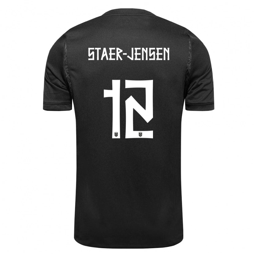 Danxen Dětské Norsko Magnus Stær-Jensen #12 Černá Daleko Hráčské Dresy 26-28 Dres